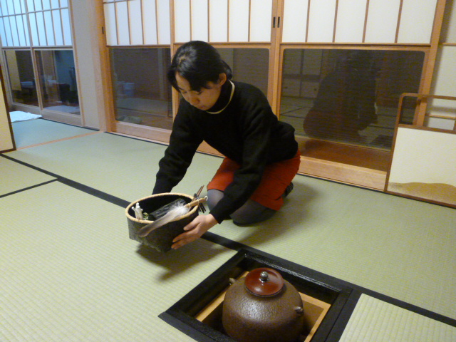 お稽古風景 9 初炭点前 炉 朝日茶道教室