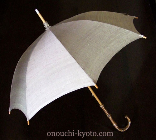 手織りのシルク反物を・・・上品な日傘にお誂え。_f0184004_1863793.jpg