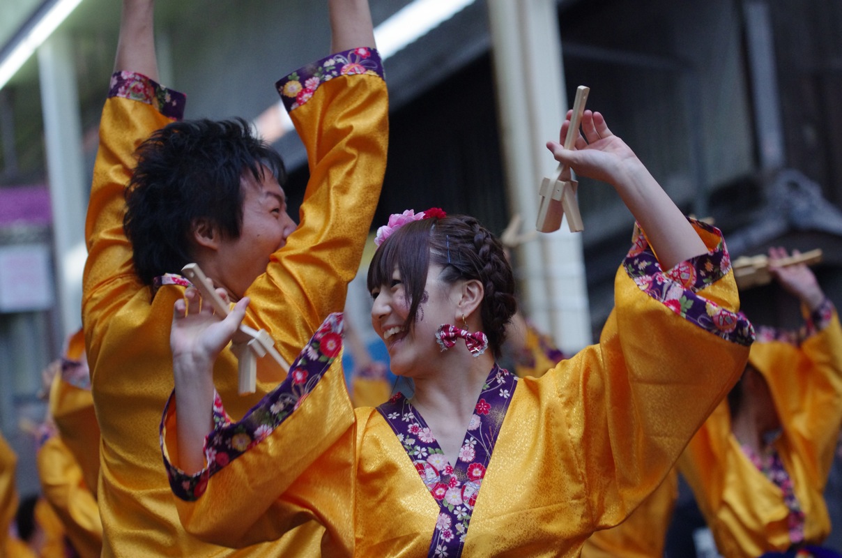 龍馬よさこい２０１１一日目京都三条会商店街会場その４（有閑踊り子一座　飛舞人）_a0009554_182428.jpg