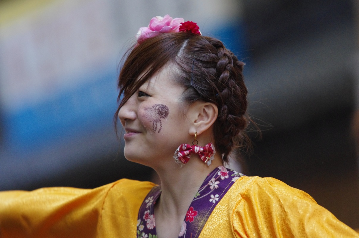 龍馬よさこい２０１１一日目京都三条会商店街会場その４（有閑踊り子一座　飛舞人）_a0009554_18253324.jpg