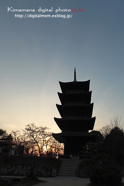 2011 大晦日　備中国分寺の夕景_c0083985_20272376.jpg