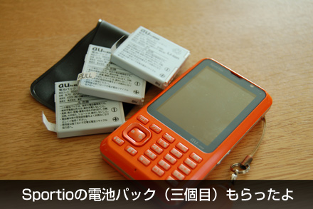 Sportioの電池パック(三個目)もらったよ_c0060143_23271225.jpg
