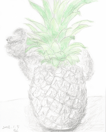 My　pineapple♪　（食後のパイナップル）_a0211669_20395449.gif