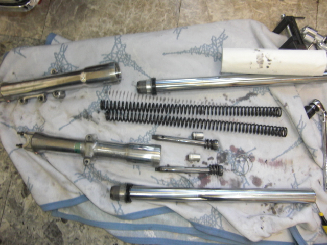 ハーレーメッキフロントフォーク カットブレイク Shin