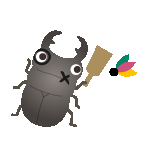 カブトムシとクワガタのイラスト お正月向け イラストレーター たまの手 のブログ カブトムシとクワガタのイラスト お正月向け イラストレーター たまの手 のブログ