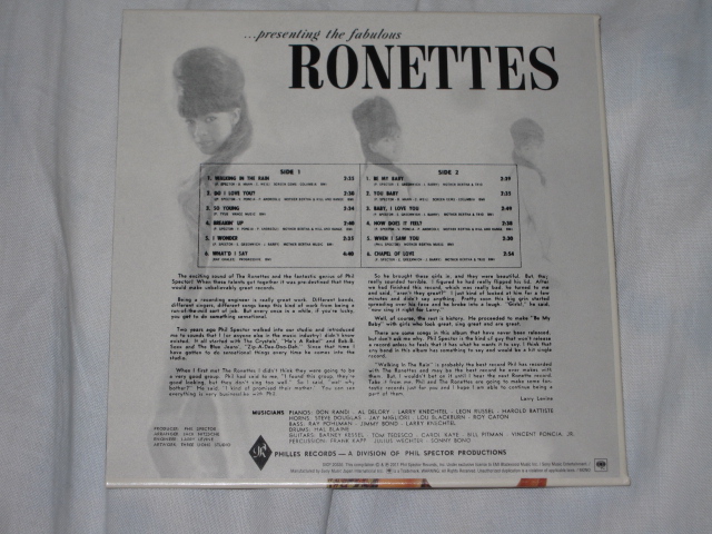 PRESENTING THE FABULOUS RONETTES FEATURING VERONICA (紙ジャケ)_b0042308_116567.jpg