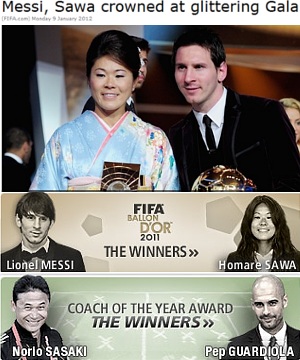 FIFA年間表彰式で澤選手が女子の最優秀選手賞に!!!_b0007805_4335877.jpg