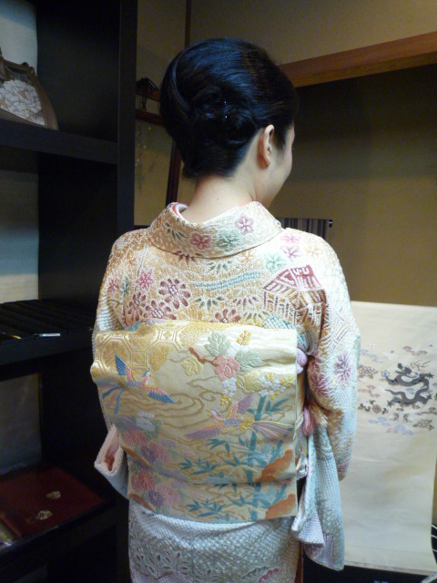 初釜帰りの美しい姉妹のお客様の着姿。_f0181251_15444882.jpg