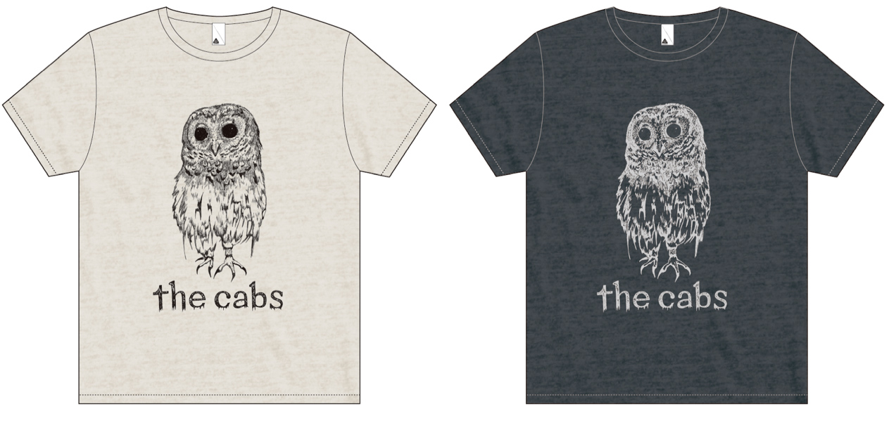 the cabs Tシャツ　フクロウTシャツ The cabs ふくろうTシャツ （the cabs のオリジナルグッズ販売