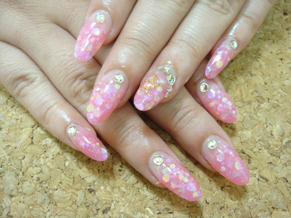 ピンクラメ☆スカルプチュア_a0145558_17242594.jpg