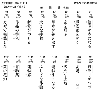 教科書の漢字テストができます 時空先生のドリルプリント
