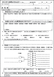 問診票 Fundamental 問診票 Fundamental
