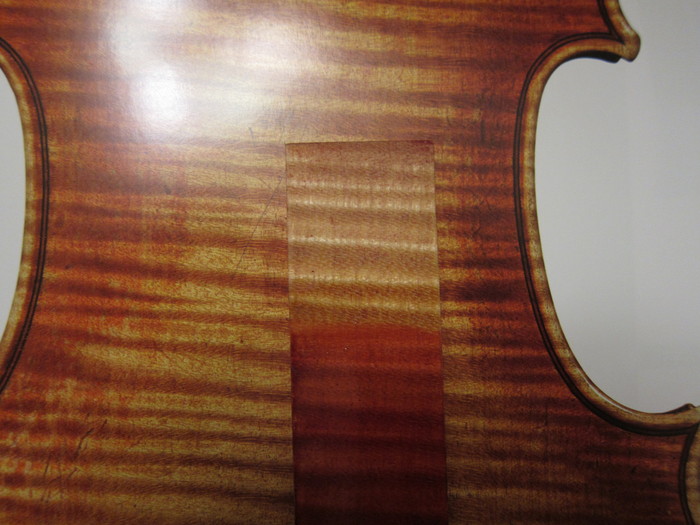 フレイムメイプルバイオリンセット 単板トラ目（虎杢）2 - 楽器、器材