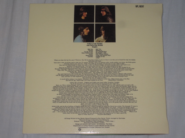 THE KINKS / Arthur Or The Decline And Fall Of The British Empire (紙ジャケ)_b0042308_991619.jpg