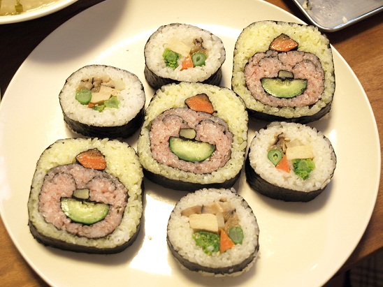 節分のベジ恵方巻き&笑い鬼巻き_d0128268_1456994.jpg