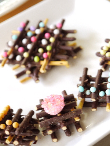 バレンタインに３ｄポッキーチョコ おやつのお花 きれい カワイイ いとおしいをデザインしましょう