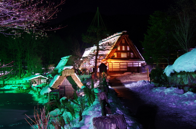 浮かび上がる雪風景・飛騨の里_d0186245_22421648.jpg