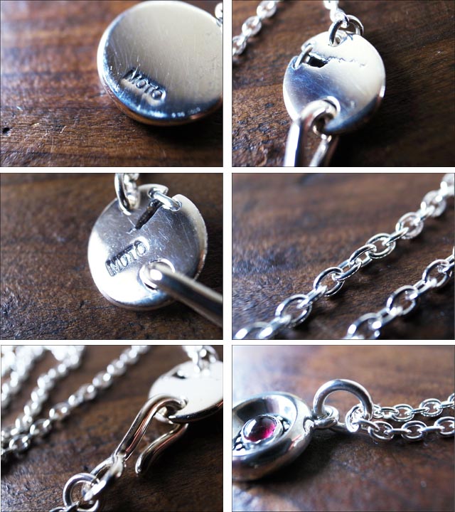 moto leather＆silver[モトレザー]Silver Necklace Garnet