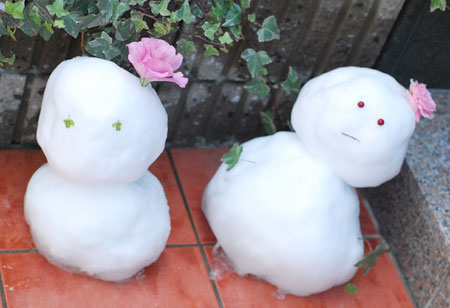 おめかし雪だるま2_a0115684_18445223.jpg