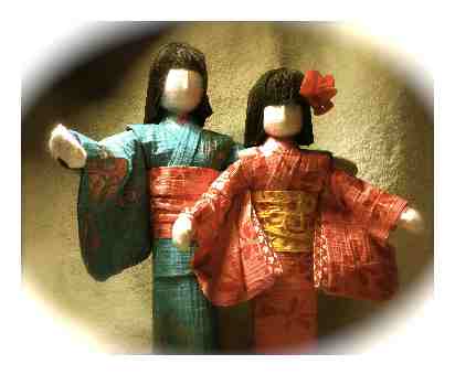 立体紙人形 姉さま編 : 布と木と革FHMO-DESIGNS(ｴﾌｴｯﾁｴﾑｵｰﾃﾞｻﾞｲﾝｽﾞ