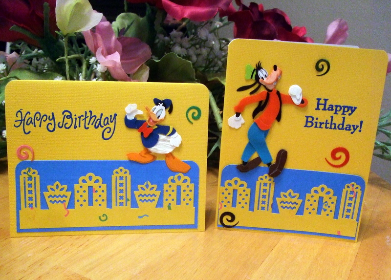 男の子へ送るディズニー誕生日カード マーサ スチュワート クラフトパンチ ギフトを使って こんな私でもできるんだ シンプルで可愛く