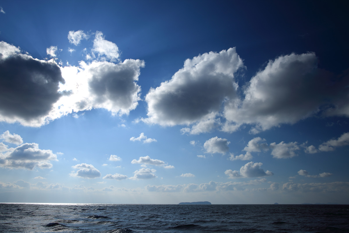 冬晴れの海 自然の中で