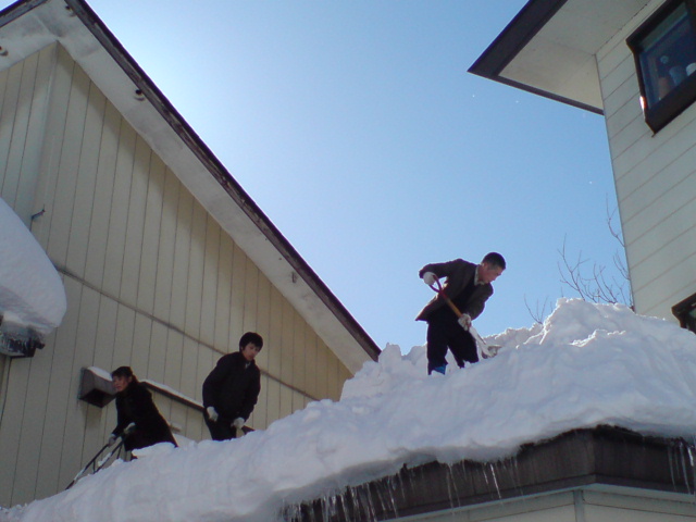 青空の下、本日は除雪デー。_d0182179_16264742.jpg