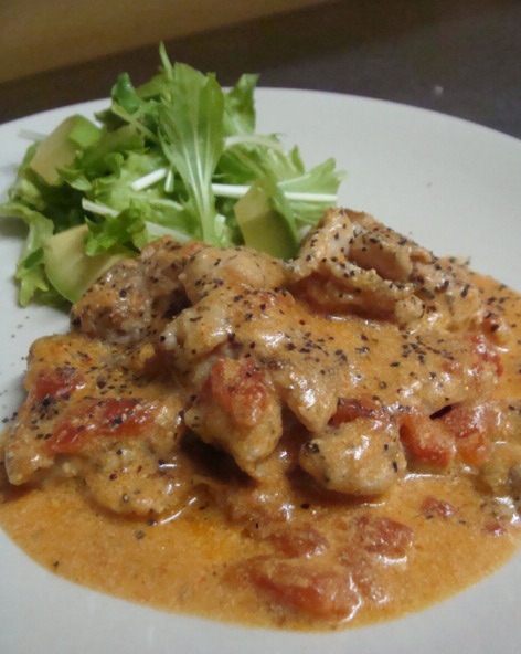 チキンソテー トマトクリーム煮_d0026209_2383543.jpg