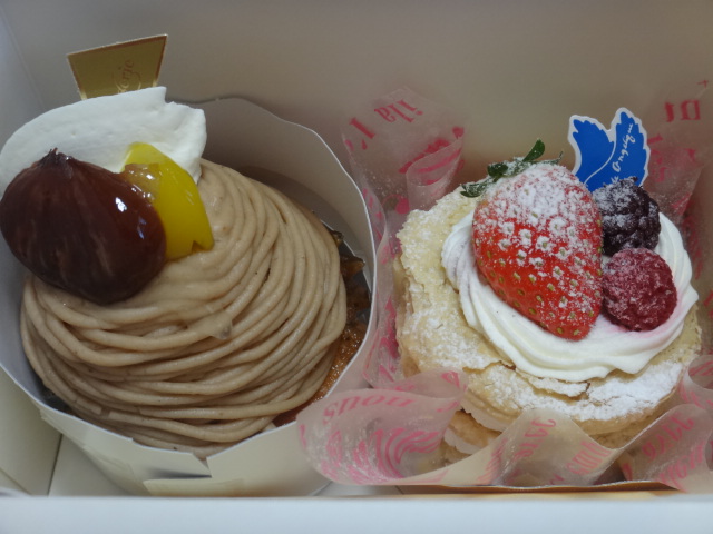 青葉の森の近くの美味しいケーキ屋さん この日はモンブランとミルフィーユです Loosetieのグルメダイエット 青葉の森の近くの美味しいケーキ屋さん この日はモンブランとミルフィーユです Loosetieのグルメダイエット