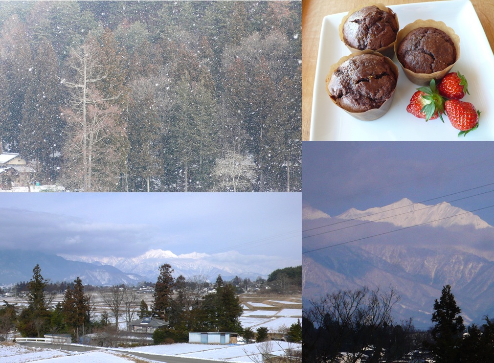 姿を現した鹿島槍ヶ岳と チョコマフィン_a0212730_1105599.jpg