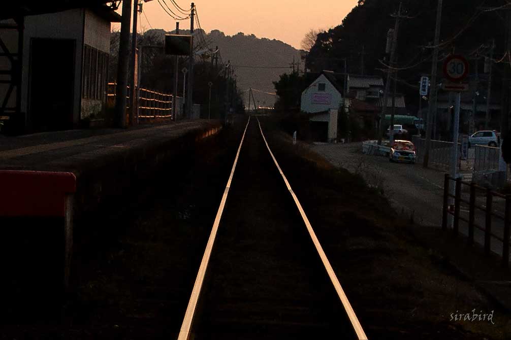 春の兆し波多浦駅（ＪＲ三角線）_d0238245_13304427.jpg