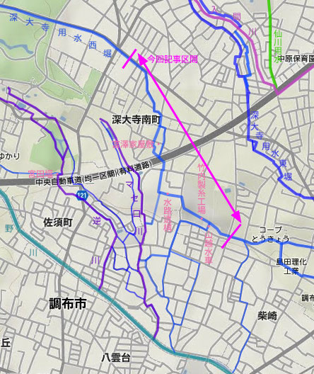 ほとんど痕跡のない、深大寺用水西堀上流部〜深大寺用水と入間川を紐解く(7)_c0163001_23544649.jpg