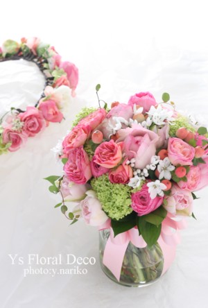 ブーケとお揃いの花冠_b0113510_1101836.jpg