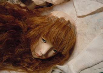 少女人形制作紹介 髪の毛をはります 玉青の球体関節人形 制作日記 Tamaodoll Ball Jointed Dolls