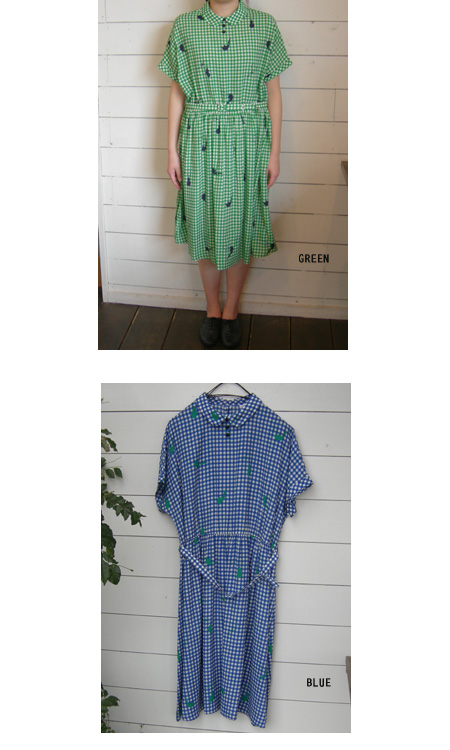 Par Ici パイプギンガムチェック クラシックワンピース Paris Texas Shopping Par Ici パイプギンガムチェック クラシックワンピース Paris Texas Shopping