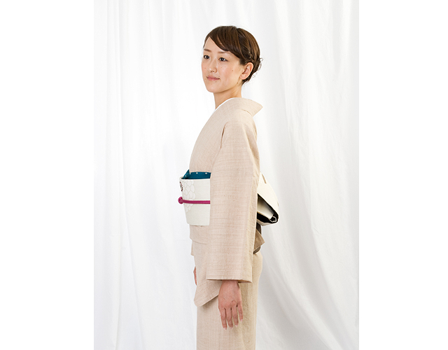 タイムセール。くるりデニム着物、オーガニックミルクティー Lサイズ CHIKUMO-千雲-】デニム着物 オーガニック ミルクティ くるり