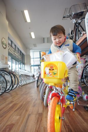 アンパンマン自転車１２インチ☆ : ママとポコで行く～やまがた散歩道～