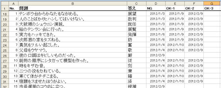 漢字学習excelシートの作り方 使い方 アンダンテのだんだんと中受日記