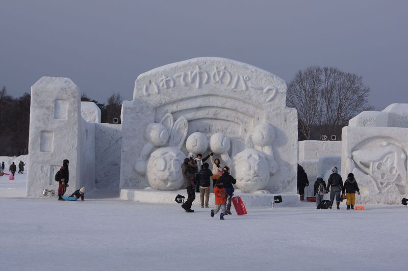 小岩井農場に雪まつりしに行ってきました 生まれたときからevaがすき