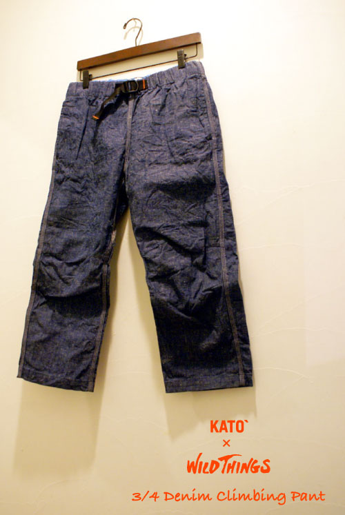 KATO'×WILD THINGS(カトー×ワイルドシングス)3/4 Denim Climbing Pant 