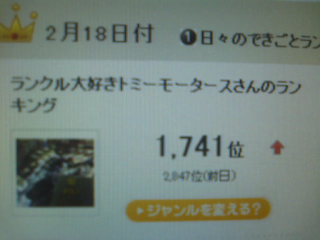 アメブロもランキングアップ(^o^)_b0127002_14423095.jpg