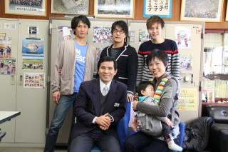 吹上小学校時代の教え子と 校長先生 絶好調