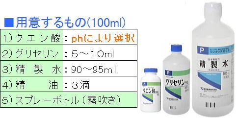 寝ぐせ直しスプレー 作るよー 修正版 のうきんとと