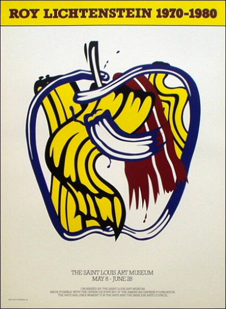 ロイ・リキテンスタインのポスター「Apple」（1981） : ガレリア