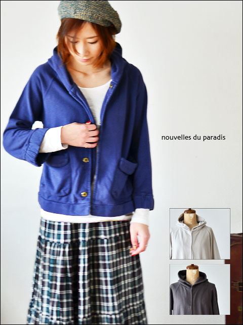 NOUVELLES DU PARADIS [ヌーヴェル ドゥ パラディ] ミニ裏毛パーカー [PC-12113] LADY\'S_f0051306_19445930.jpg