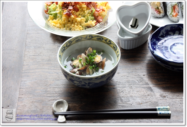 アサリの中華風スープとミモザサラダ_d0081464_23301.jpg
