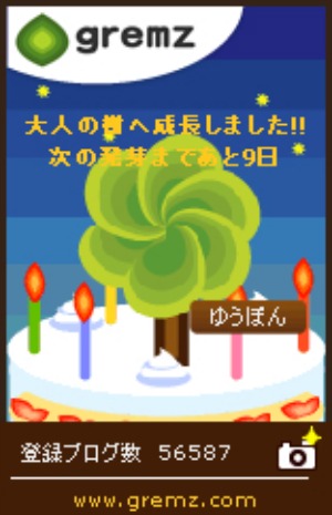 グリムスも誕生日仕様です。　ありがとう！_f0141246_2554735.jpg