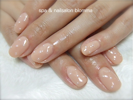 ＊パールでドット柄＊ジェルnail_a0233305_167314.jpg