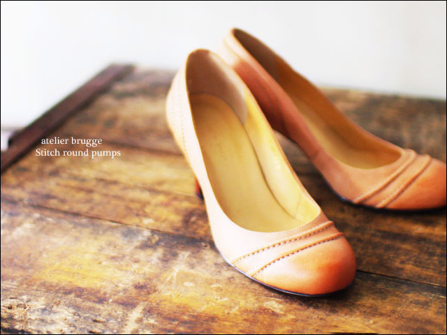 ◯新色追加◯atelier brugge[アトリエブルージュ] stitch round pumps [No.7200] ステッチラウンドパンプス_f0051306_20535275.jpg