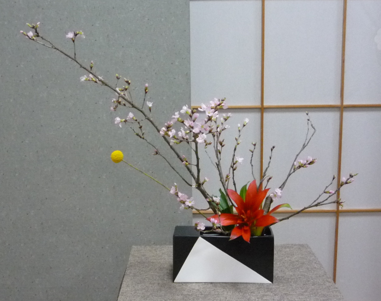 生け花 自由花 彼岸桜 長女yのつれづれ記